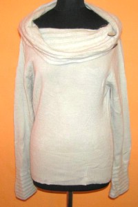 Dámský béžový svetr s límcem