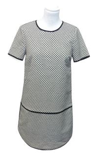 Dámské bílo-černé vzorované šaty zn. M&S