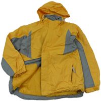 Šedo-žlutá šusťáková outdoorová zimní bunda zn. Regatta