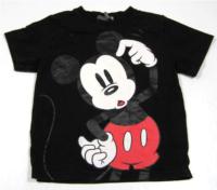 Černé tričko s Mickey Mousem zn.H&M
