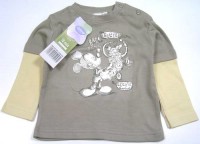 Outlet - Béžovo-smetanové triko s Mickeym zn. Disney
