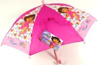 Outlet - Růžovo-bílý deštník s Dorou zn. Nickelodeon 