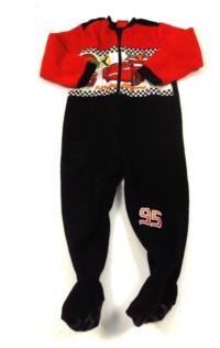 Černo-bílo-červená fleecová kombinéza s McQueenem zn. George + Disney