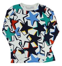 Bílo-barevné pyžamové triko s hvězdičkami zn. St. Bernard
