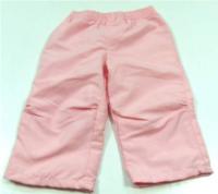 Růžové šusťákové oteplené kalhoty zn. Tiny Ted 