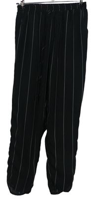 Dámské černé proužkované volné kalhoty zn. MissGuided 