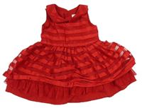 Červené pruhované slavnostní šaty zn. Early Days