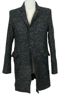 Pánský černo-šedý melírovaný kabát zn. Catch Streetwear 