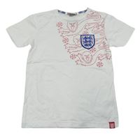 Bílé fotbalové tričko s erbem England zn. George