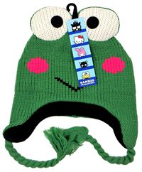 Nové - Zelená pletená čepice s Keroppi zn. Sanrio