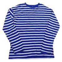 Modro-bílé pruhované triko zn. M&S
