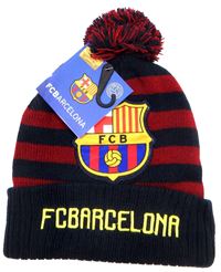Nové - Tmavomodro-červená pruhovaná čepice FC Barcelona 
