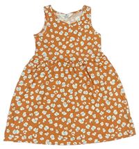 Skořicové vzorované bavlněné šaty zn. H&M