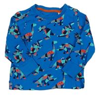 Modré pyžamové triko s dinosaury zn. C&A