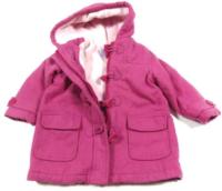 Růžový vlněný jarní kabátek s kapucí zn. Cherokee