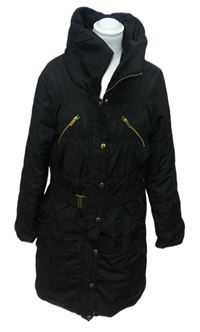 Dámský černý šusťákový zimní kabát zn. New Look