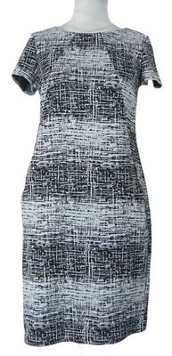 Dámské černo-šedé vzorované teplé šaty zn. M&Co