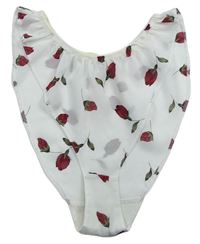 Dámské bílé květované pyžamové kalhotky zn. Bhs 