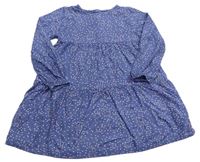 Modré puntíkaté šaty s lamami zn. M&S