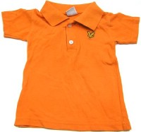Oranžové tričko s límečkem