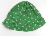 Růžovo-zelený oboustranný klobouček s hvězdičkami
