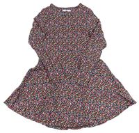 Tmavomodro-barevné puntíkaté šaty zn. M&S
