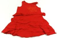 Červené šatičky s kytičkami zn. Marks&Spencer 