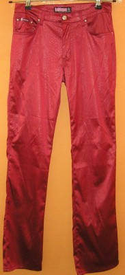 Dámské červené saténové kalhoty