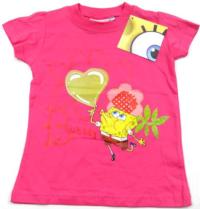 Outlet - Růžové tričko se Spongebobem zn. Nickelodeon