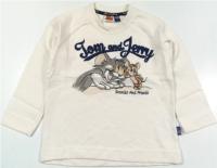 Outlet - Smetanové triko Tom a Jerry