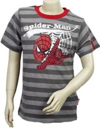 Outlet - Béžovo-šedé pruhované tričko se Spidermanem zn. Marvel