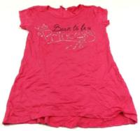 Růžové tričko s nápisem zn.Miss E-vie 