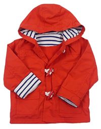 Červená šusťáková jarní bunda s kapucí zn. George 