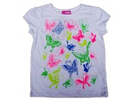 Outlet - Bílé tričko s motýlky zn. Millie