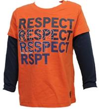 Outlet - Oranžovo-tmavomodré triko s nápisem zn. Respect 