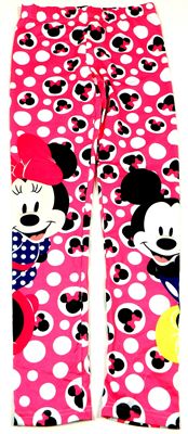 Nové - Neonově růžové legíny s Mickeym a Minnie zn. Disney 