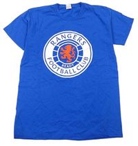 Safírové fotbalové tričko s potiskem - Rangers FC zn. Fruit of the Loom