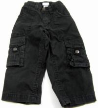Černé plátěné kalhoty s kapsami zn. Old Navy