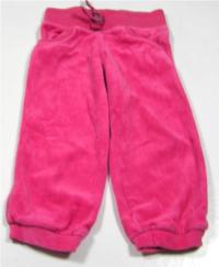 Růžové sametové kalhoty zn. Marks&Spencer 