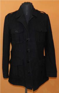 Pánský černý vlněný kabát vel. M