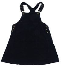 Tmavomodré manšestrové laclové šaty zn. St. Bernard 