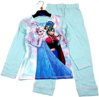 Nové - Světlemodré pyžamo s Annou a Elsou zn. Disney 