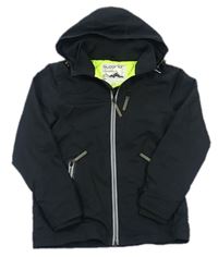 Černá šusťáková jarní bunda s kapucí zn. M&S