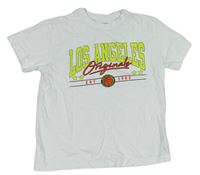 Bílé tričko s nápisy Los Angeles zn. Primark