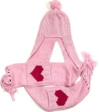 Outlet - Růžová pletená čepička se šálou zn. Matalan