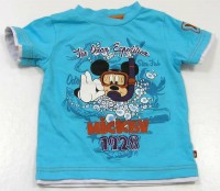 Světlemodré tričko s Mickeym a nápisem  zn. Disney