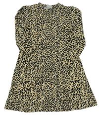 Béžovo-černé vzorované šaty zn. Matalan 