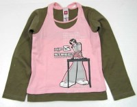 Růžovo-hnědé triko s obrázkem zn. C&A