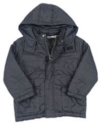 Šedo-černá šusťáková přechodová bunda s kapucí zn. M&Co.