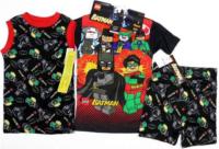 Outlet - 3set - Černo-červené tričko+tílko+kraťásky s Batmanem zn. Lego
